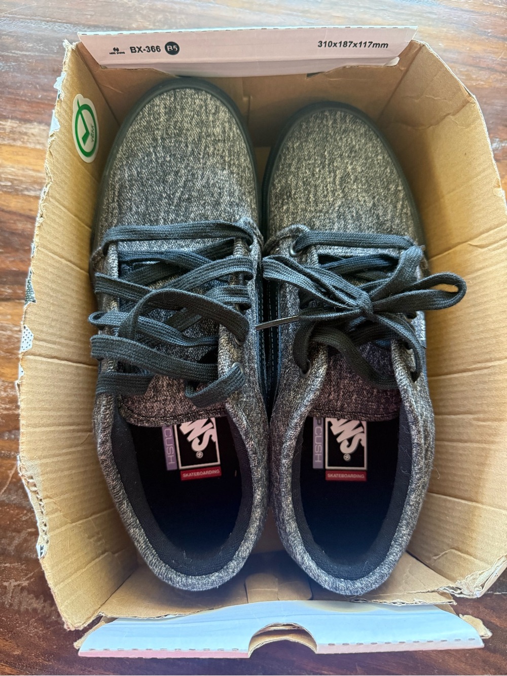 Vans Men's Gray Knit Lace-Up Sneakers